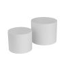MDF with ash/oak/walnut veneer side table/coffee table/end table/nesting table set of 2 for living room,office,bedroom White