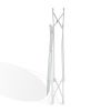 Foldable Side Table, Removable Table Top, Powder-Coated Metal in White