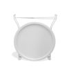 Foldable Side Table, Removable Table Top, Powder-Coated Metal in White