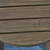 Outdoor 16" Acacia Wood Side Table, Gray Finish