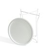 Foldable Side Table, Removable Table Top, Powder-Coated Metal in White